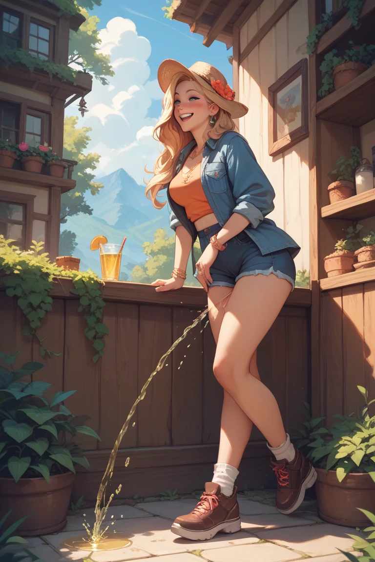 20 years old Girl kneeling beside stream ,having picnic lunch, totally naked, No Bra, No Panties, medium breast, shining skin, dramatic lighting, whole body shot, tight abs, gym body, pin up style, sexy, surprised, , colorful , masterpieces, illustrated, shining skin, detailed face, Medium breast. tight body. Illustrated BY Zoe Mozert, pinup art by Zoe Mozert, vintage pin up, illustrated by Zoe Mozert, girl pinup, pinup girl, pin-up poster girl, pin up girl, pinup, pin - up girl, Detailed face, Detailed Hands, Detailed legs, Photorealistic, 4k, Masterpiece.