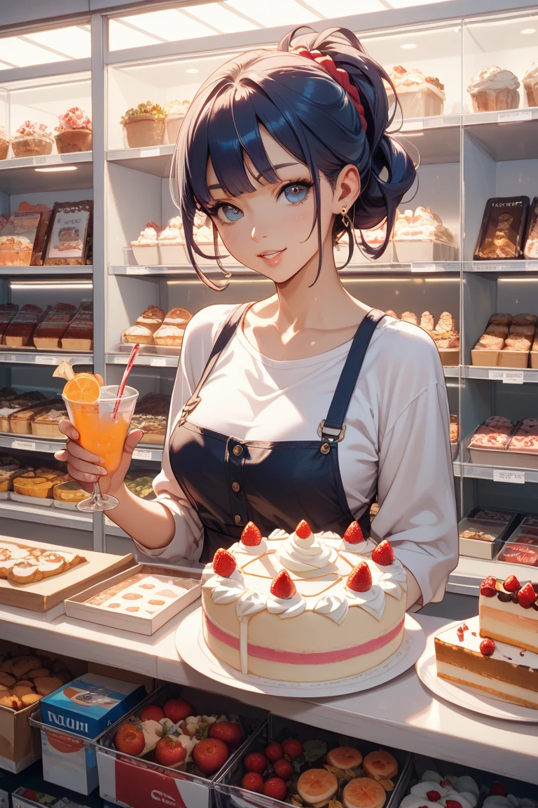 Change the background，At the dessert shop