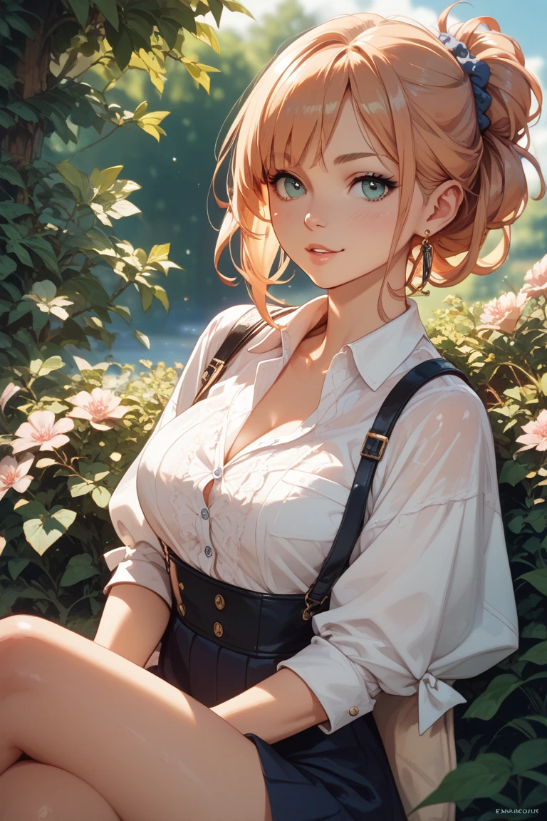 sitting, wariza, from above, spring clothes, light green floral print dress, pumps, Lots of colorful tulips, flower fields, warm atmosphere, rays of light from trees, backlit, profile
upper body, twinkle smile, 1girl, solo, ars old, detailed beautiful face and eyes, brown eyes, (flat breasts:1.3), (very short hair:1.2), (bangs:1.2), (brown pink hair:1.2), hair fluttering, (well-proportioned body:1.2), (dynamic angle:1.3)
(masterpiece:1.2) , (best quality:1.2) , (ultra-detailed:1.2), more prism, vibrant color, ,hair over eyes, hair over one eye,a close up of image of girl with glasses and gold hair and long neck, 1girl, solo, long hair, tinted eyewear, round eyewear, sunglasses, jewelry, hair, bangs,Niji XL
