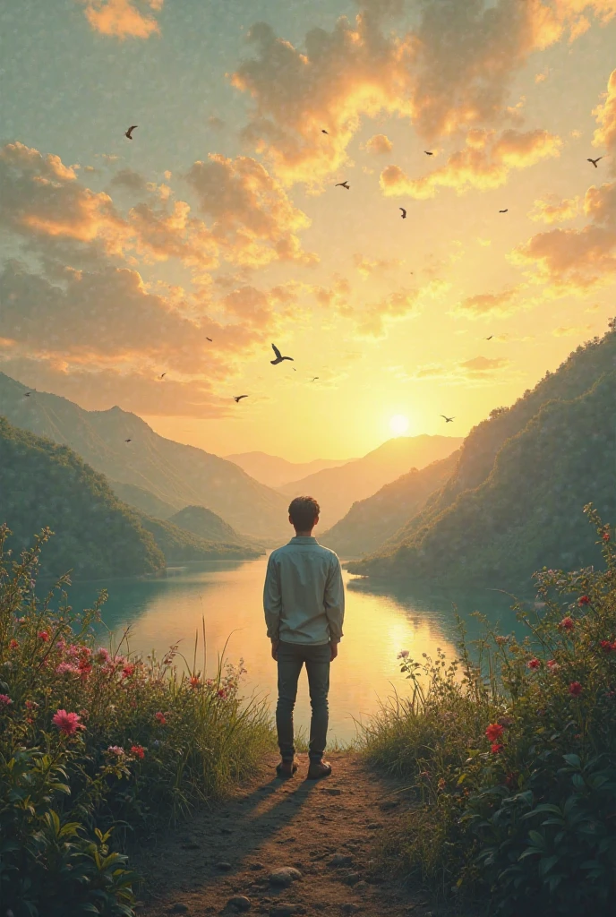 Make me an image that inspires self-improvement but that doesn't contain any words in it