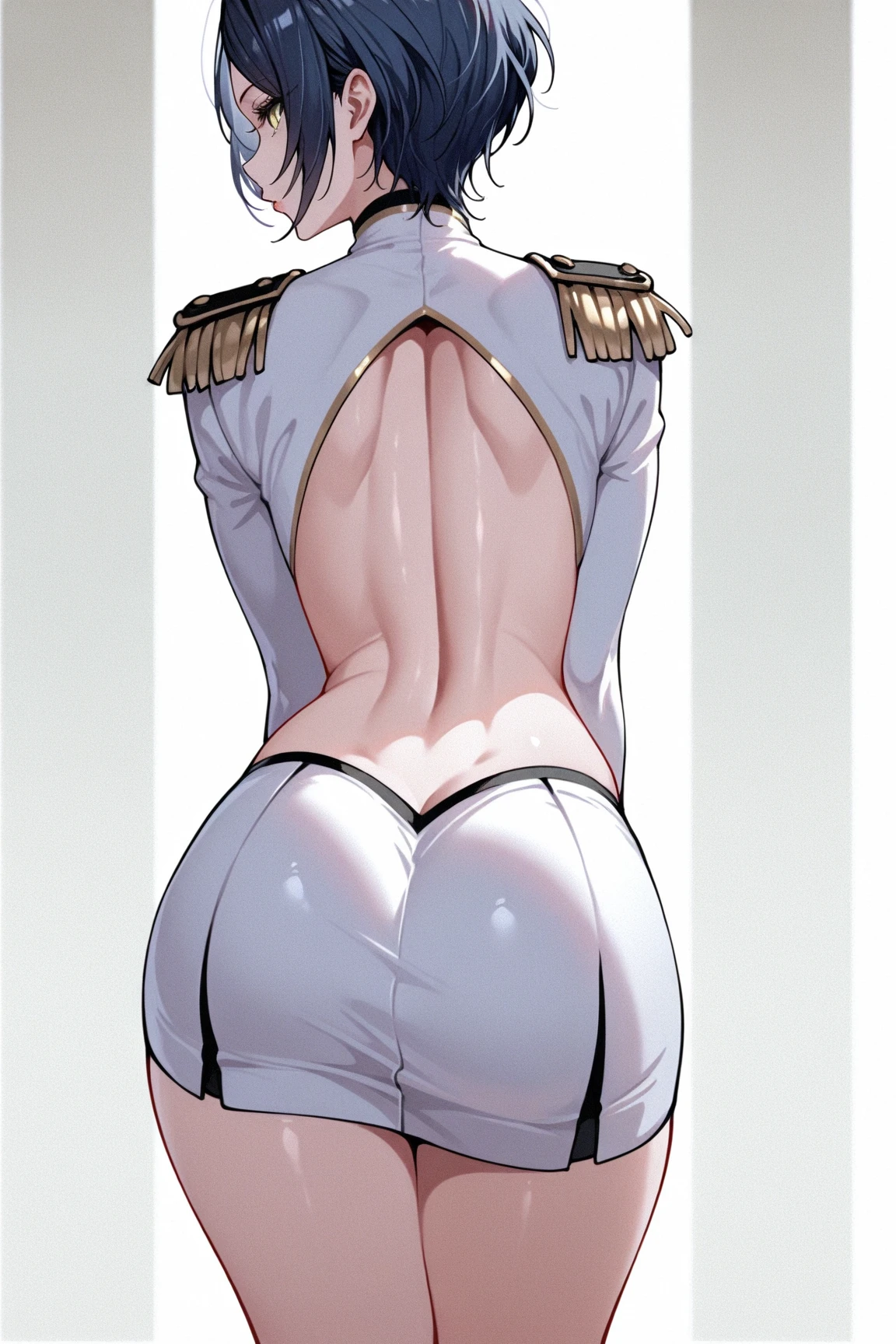 8K high quality,high Jmg, eve2, ponytail, nude, peek-a-boo, simple background, pink background, big tits, big tits, nipples, ponytail, black hair color, (back view) (crouching position), squatting,Farting, ((farting)))((Urine leaking from groin)) ((Urination))((Urine leaking from the crotch))((Urination))((Farting from the butt hole)))((Farting)))