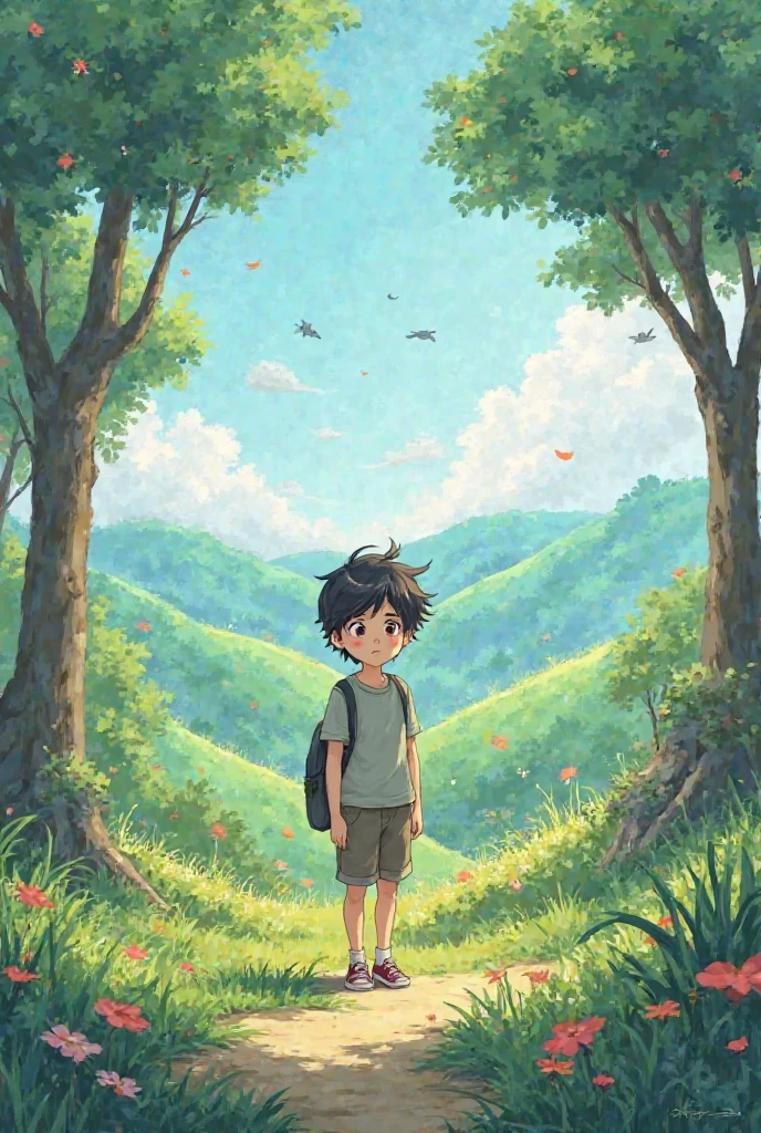 Turn this photo into japanese studio ghibli 