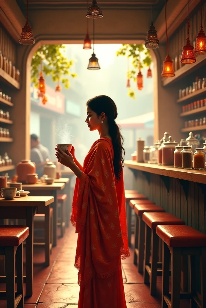 Chai ke dukan me ek aakeli ladki