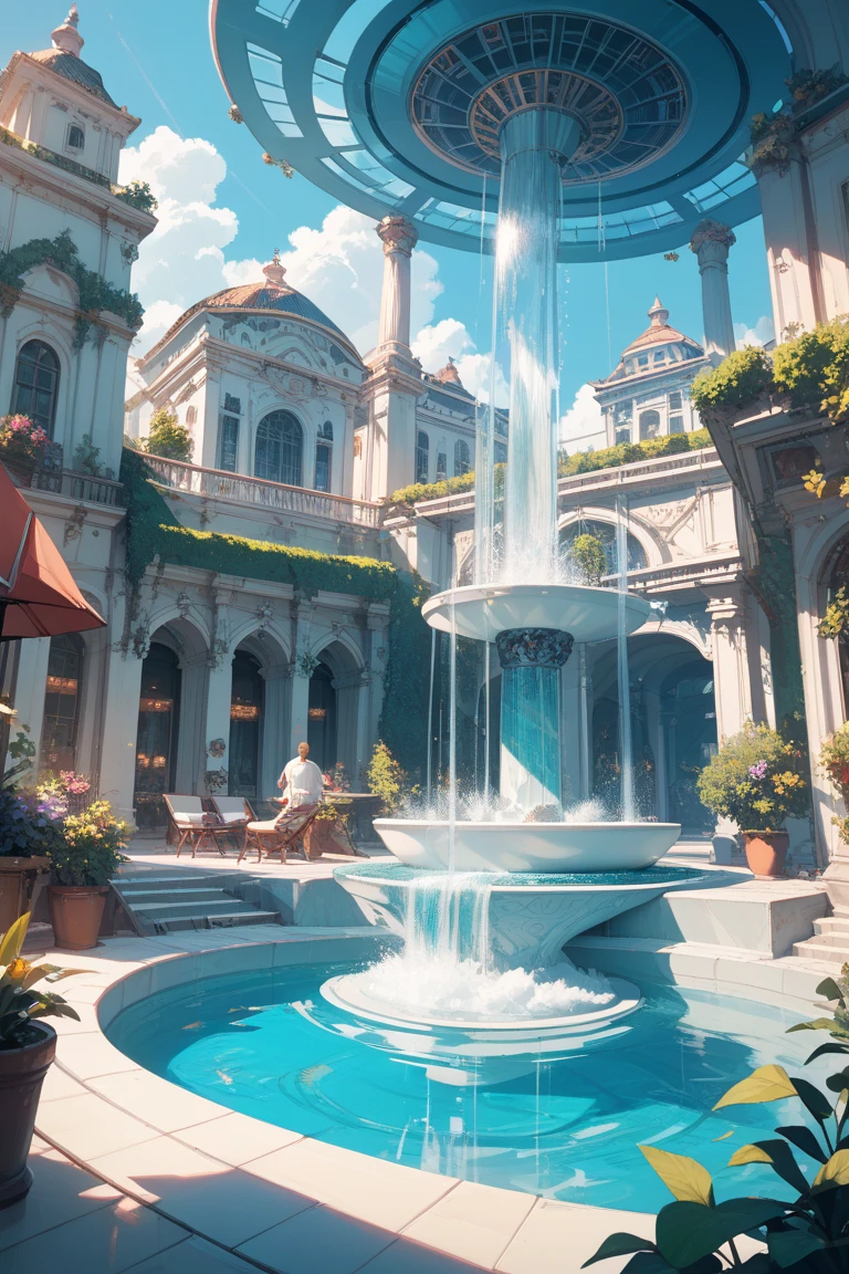 Futuristic fountains