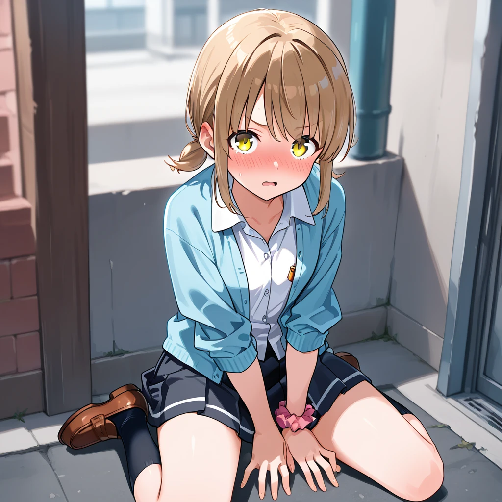 Taken closely, squatting on the floor, open legs, best smile, mouth wide open, cheeks red, blonde dog eater crawling on all fours, full body, drooling, see-through, SLE, mksks-style, best quality, masterpiece, detailed background, very detailed, complex and detailed face, detailed eyes, (adult female, standing: 1.1), (shortcut: 1.3), (thigh thickness: 1.0), (large: 1.3), ( White background: 1.3),
(Solo: 1.3), (Blue Eye 1.3)