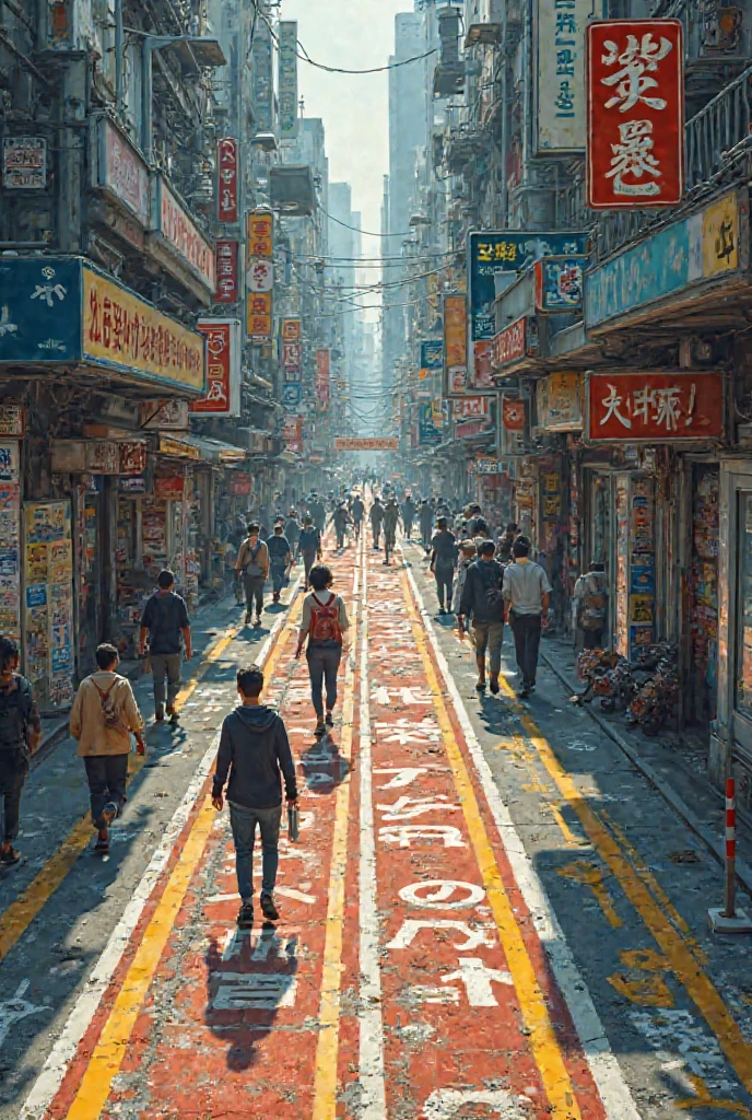 millions of rules and signs written on a street