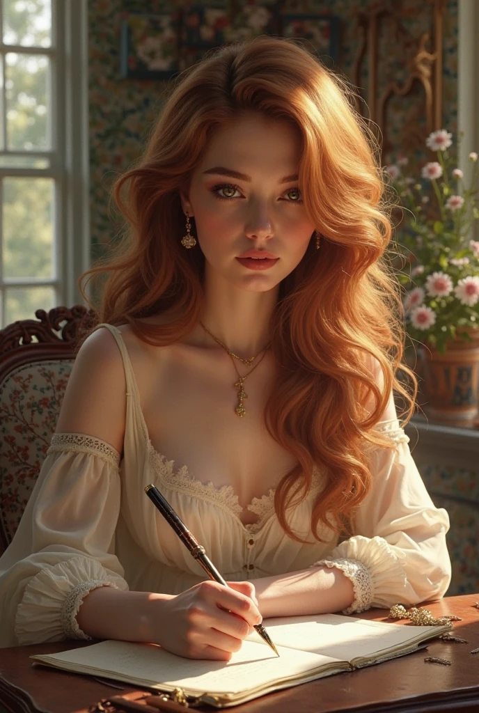 Our Beautiful Lady and write a letter 