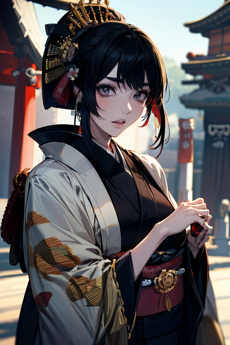 (masterpiece:1.5),beautiful hair,Beautiful Eyes,beautiful lips,Beautiful slender body,(Konno Anna:1.2),(Riho Yoshioka:1.1),(in the Imperial Court:1.3),(Riverside:1.4),bust illustration from the front ,((((An Extraordinary Beauty:1.7)))),(((( kimono,jacket,Taisho Romance:1.5)))),((19-year-old single woman holding a fish in her hand:1.1)),(accurately depicted anatomically correct hands:1.1)black hair,long lashes,Three-dimensional, jewel-like eyes,Very delicate and beautiful CG,2. 5D illustration, anatomically accurate body, (very precise illustration:1.1),(Outdoors:1.4), (wallpaper:1.4),8k