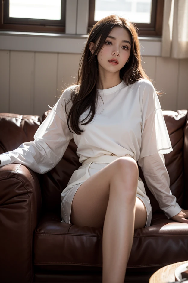 "(masterpiece, High resolution, Ultra High resolution, 4K) Brown Hair, Sae Skirt, Accentuate your thighs, White thighs, Soft thighs, Shiny thighs, Sitting on a train, Alignment angle, (Bottom Corner), Sitting on a train seat, Sit in front, Camera zooms in on the crotch, My feet are on the train floor, whole body, Looking down and sleepy, Watch only the viewer," Highest quality, 超High resolution, (Realistic: 1.4),, High resolution, detailed, RAW Photos, Shapuri, Nikon D850 film stock photo by Lee Jefferies 4 Kodak Portra 400 camera F1.6 Lenses Rich Colors HyperRealistic Animation Textures Dramatic Lighting Unreal Engine Art Station cinestir 800 Trends,Spread your legs、White panties