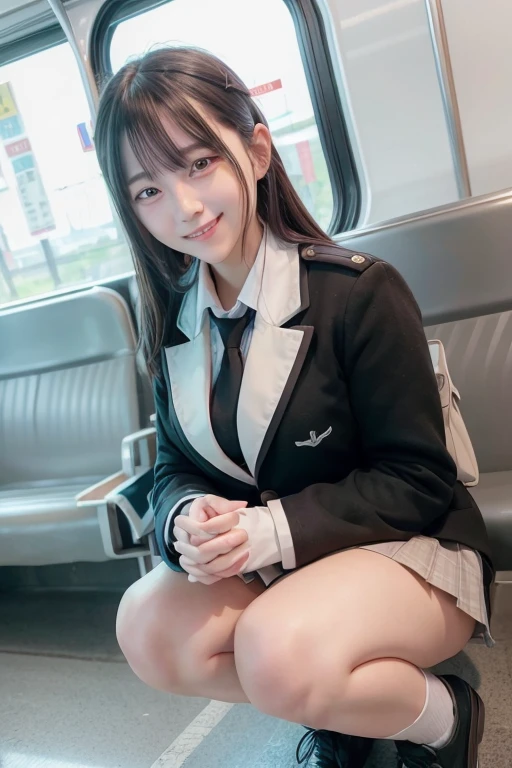 Highest quality、Flight attendant uniform、Laughter、stockings、Wearing panties、Inside the plane、lingerie、
