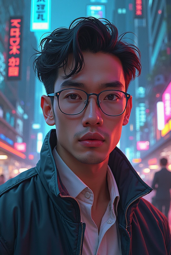 Now create it with glasses 