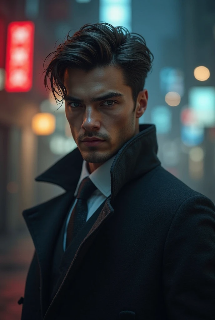 Handsome handsome detective in his 20s