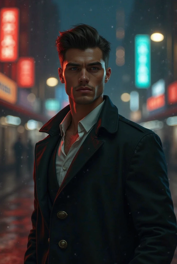 Handsome handsome detective in his 20s