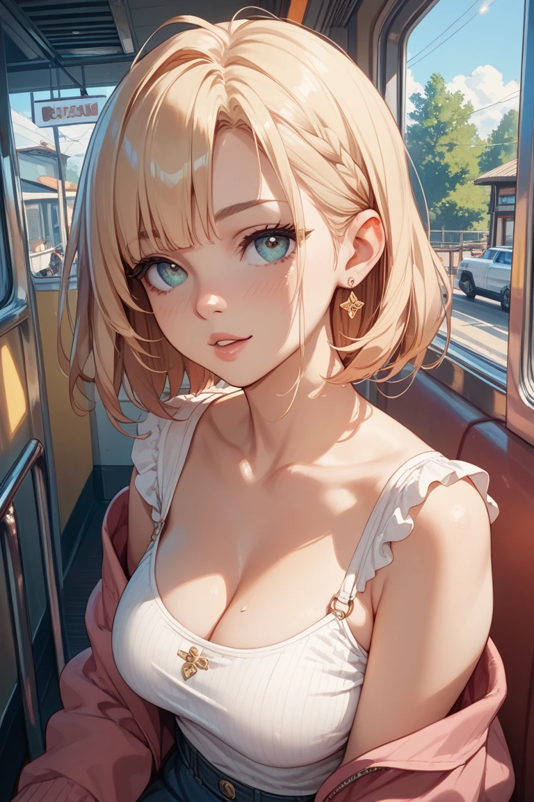 highest quality、High resolution、Detailed Background、(Beautiful face in every detail:1.4)、Teenage beauty、Highly detailed face、Cute hair colour、ponytail、Bobcut、Cute hairstyle、well-groomed eyebrows、Cute gestures、Inside the sleeper train、Train Travel、Innocent smile、Fit on one screen、
Girls exploring the lobby and dining car、Sit down on a comfortable sofa、While eating sweets、They are having a lively and fun conversation.、The way she listens to the announcements on the train is adorable too.、
Orient Express、A traditional sleeper train running from east to west across Europe、Elegant interior decoration and high-quality service
