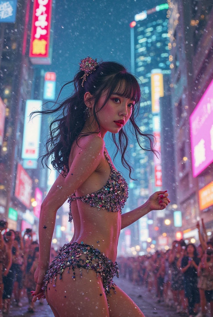 Kaijudon, a girl idol, sang and danced to be expelled from the city.