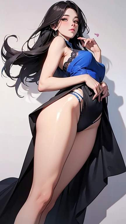 ((medium breast, tomboy girl, small head)), daylight, sunlight, (perfect body : 1.1), (young), (short wavy hair:1.2), choker, full body shot, crowded street, [(girl wearing a tiny transparent small sweaty colorful detailed strapless microbikini: 1.4)::5], ((colorful mini miniskirt)), (extremely detailed CG 8k wallpaper), (an extremely delicate and beautiful), (masterpiece), (best quality:1.0), (ultra highres:1.0),  beautiful lighting ,perfect lightning,pulling skirt, realistic shadows, [highres], detailed skin, ultra-detailed, lying down, bent over, (black thighhigh: 1.0), (red high heels: 1.0), large earring, thighs, (((colorful))), (beautiful short ponytail), [crowded pool background], fine collarbone, soft navel, soft midriff, soft back, angle from below, sweaty, beautiful breasts, blush, (ass: 1.6), butt