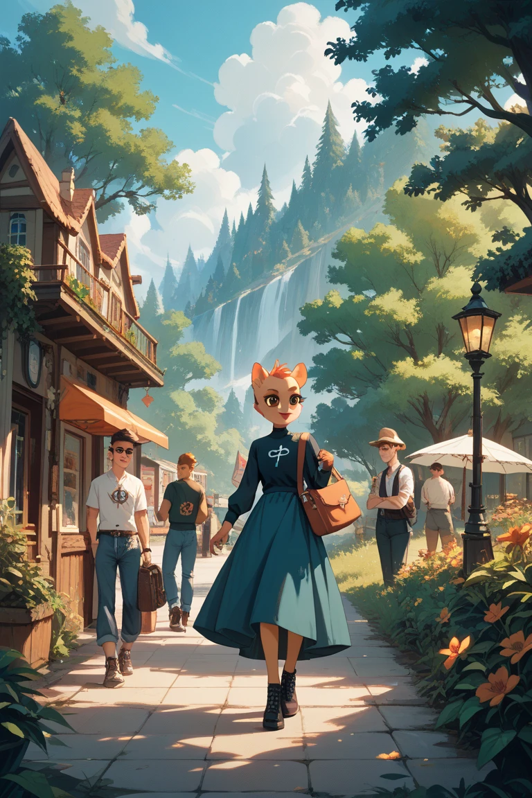 3 people strolling through the woods