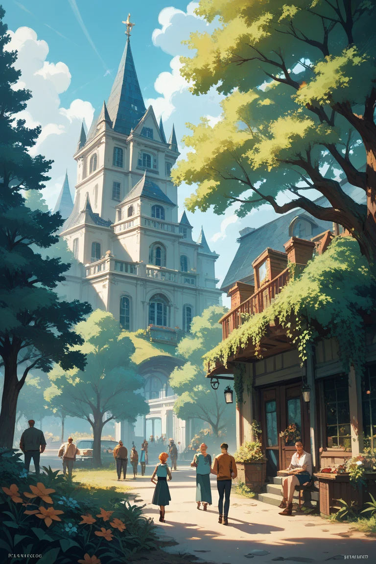 3 people strolling through the woods