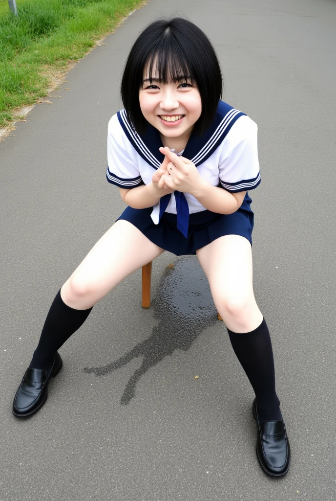 (photorealistic:1.4), best quality, masterpiece, raw 32k photo, (extremely detailed japanese beautiful girl), (extremely detailed eyes:1.2), (cute face:1.2), ultra-detailed, ultra high res, amazing, BREAK,squatting,
(school uniform:1.5), smile, (full body:1.2), detailed school girl, (disneyland:1.3), beautiful detailed girl, bangs, cute face, miniskirt,loafers, perfect legs, perfect hands,(open legs)
