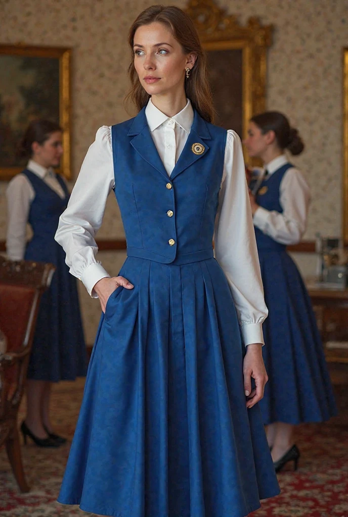 Elizabeth Debicki dressed in traditional Swedish clothing with a sexy smile