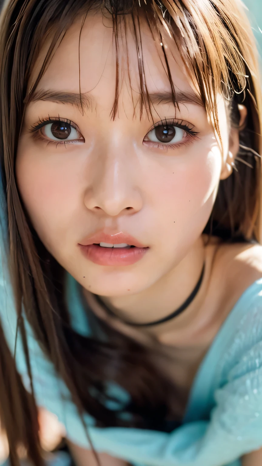((BreastsApart:1.5))、(( Cinema Lighting),(natural light),(High artistic quality ),( artistic),( Genuineと見分けがつかない ), ((nsfw:1.4)), RAW photo,Genuine,Genuine,HD,RAW photo, masterpiece, beautiful, one girl, girl with a cute face like a Japanese idol、(((ultra-thin stocking full body suit)))、((とても痩せているがsubcutaneous fatのある体、subcutaneous fat、Soft body in anime style、BABY FACE:1.small face:1.o cute:1.5、round face、 elementary school student:1.5、 early s :1.5, sagging breasts:1.5, breasts apart:1.5, torpedo breasts:1.5, pointed breasts:1.5、pointy breasts:1.5、 No Tension at All、Ultra Saggy Breasts :1.super soft and super saggy :1.4、 big breasts overflowing from your body :1.8、 Big Breasts Protruding From Her Body :1.8、 small pointed nipples 、 Upward-Pointed Nipples 、 upturned nipples )))), Light-Pigmented Nipples 、 small areolas、(Super Short Black Pixie Cut:1.2),((((staring at the camera、is embarrassing:1.8、orgasm expression:1.8、ecstasy:1.8、ahe face:1.moothie、Expressions that attract the opposite sex、 mouth、beautiful瞳、detailed eyes、drool:1.igh:1.4, Gloomy Eyes)))),luxury hotel suite、sit on a leather couch、model pose, shot from below, (skinny:1.0), (add irregular prints and patterns), Cinematic Lighting ,(Film Gain:1.4), (VHS Video:1.2), ( old analog film pictures :1.4), Vintage Film :1.8, film grain of the medieval throne:1.4, Light Leak:1.2, soft focus:1.3, Warm Colors:0.4, retro aesthetic :1.7, Lomography :1.3, nostalgic:1.8, Polaroid Style :1.5, faded colors:1.9, dreamy expression:1.3, Too Exposed:1.1, vignette effect:1.8, Blurred Edges :1.4, (( Shiny Skin:2.0, oily skin:2.0、wet hair、detailed eyes, Detailed Faces, detailed skin from sleeve to chest、n meticulous clothing、 great details ))、