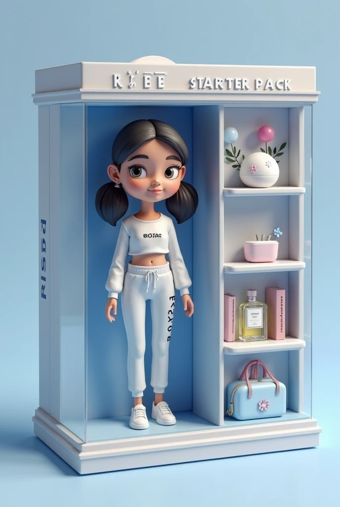, female child, cabelo castanho cumprido, Women's children's clothing, brincando com boneca em cima da camaa, anime, super super realista, Estilo Disney
