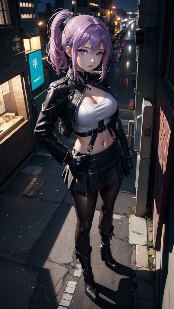 masterpiece, 4k, highresolution, highquality, yellow eyes, purple hair, 
