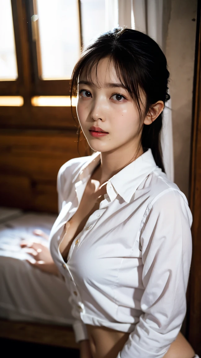 (highest quality, 32K resolution, table top, lively),gorgeous japanese women:1.3,1 girl, (big breasts:1.2), (Transparent shirt), abs, perfect body, super detailed face, lip details, fine eyes, double eyelid, sharp :1.2, beautiful woman with perfect figure :1.4, thin ,gravure:1.10、sexy pictures:1.7、