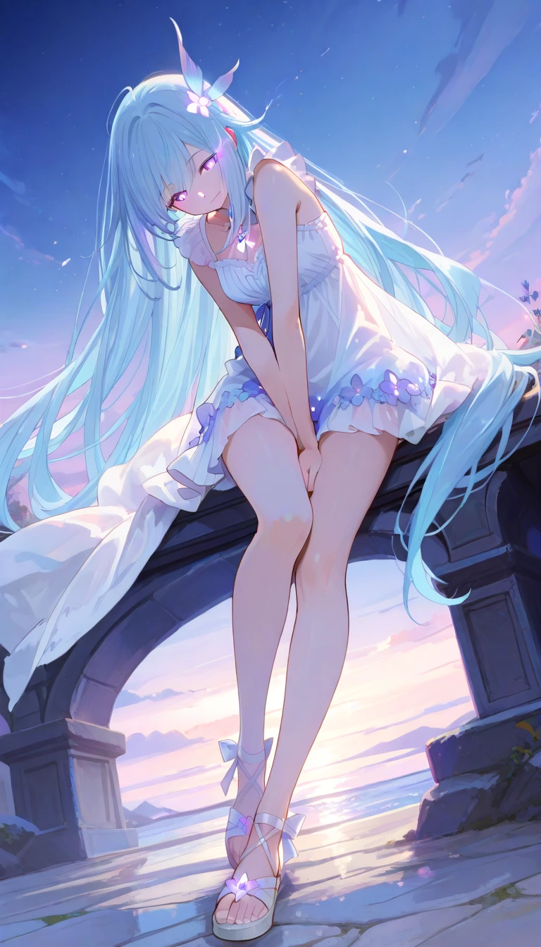 Then he raised his delicate white heels and pressed them against Hua Yu&#39;s chin，Make his eyes meet hers。