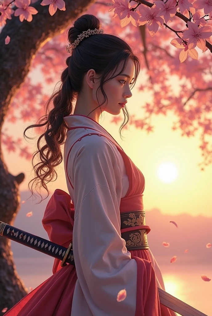 General's wife, Thick muscles and katana, wider shoulders, Muscle Arms , Very muscular, super heavy muscles. korean lady, woman, extremely beautiful, Super Sexy, 50 years old, Samurai Pearl