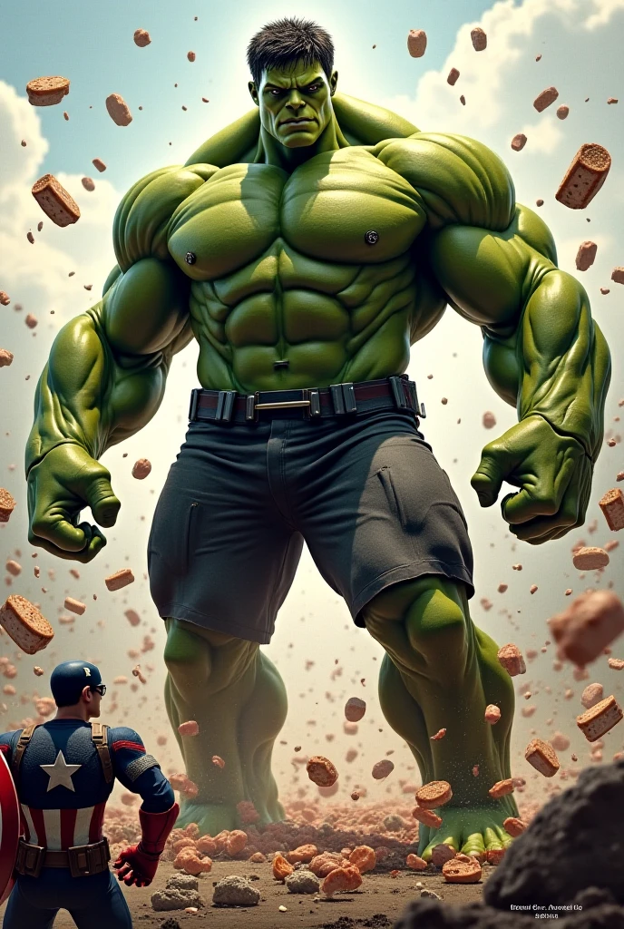 A Dramatic angry hulk with green skin as a cowboy wearing Cowboys clothes prepare to attack, Cowboys hat and bring a pistol, cinematic, extreem realistic, extreem detailed, extreem Sharp, full body shot