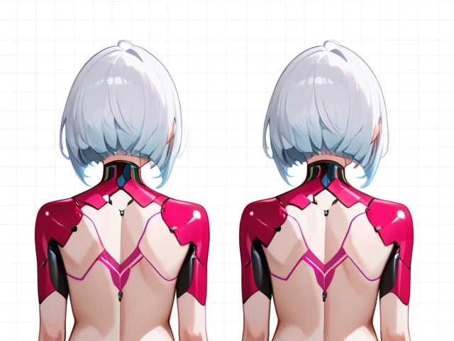 (Same character, front, side, back), (head only), generative front view, generative side view, generative back view, 3 view, female, extremely detailed, character reference sheet, black background, Huge lips styled eyebrows, freckled face, beautiful face, extremely detailed face