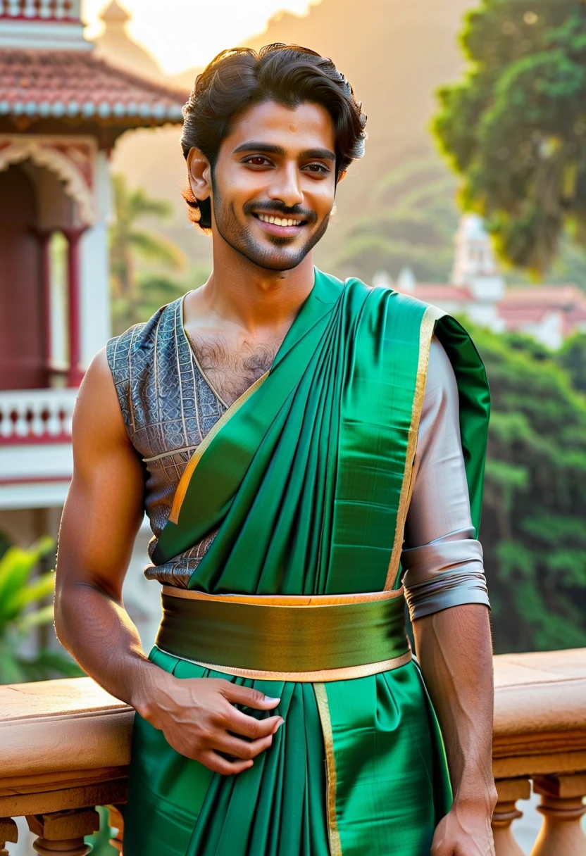A man in saree