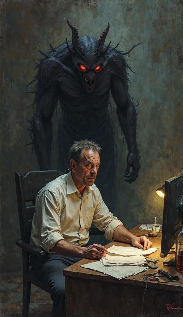 Man killing himself from working the devil on the side just looking