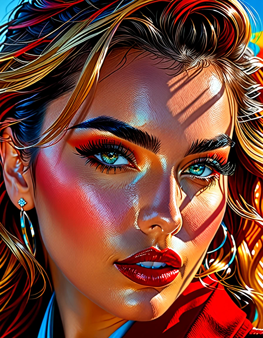 (best quality,8k,hyperrealism:1.2),vibrant colors, sharp focus, insanely detailed, studio lighting, ultra-fine painting, hair blowing in the wind, stunningly realistic eyes and lips, perfect  proportions, meticulous skin texture, long eyelashes, expressive emotions, elaborate background, impeccable clothing and accessories, accurate shadows and highlights, highly realistic lighting and reflections, immaculate attention to detail,2 girls,((2k5)) style, hyper realistic photo, vibrant colors, 16k