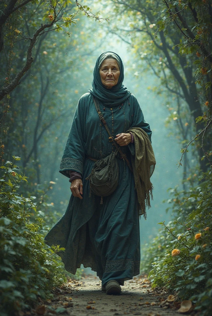 granny,hijab,hairy pussy,walking