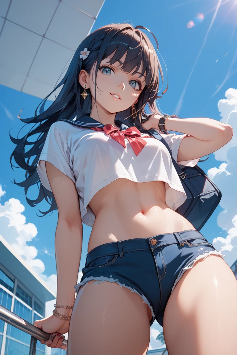 (masterpiece), (Highest quality), (Very detailed), (Best illustrations), (Best Shadow), (Absurd), woman, Age 25, View your viewers, vapor, shy, Sweat, Browsing Caution, Medium chest, 