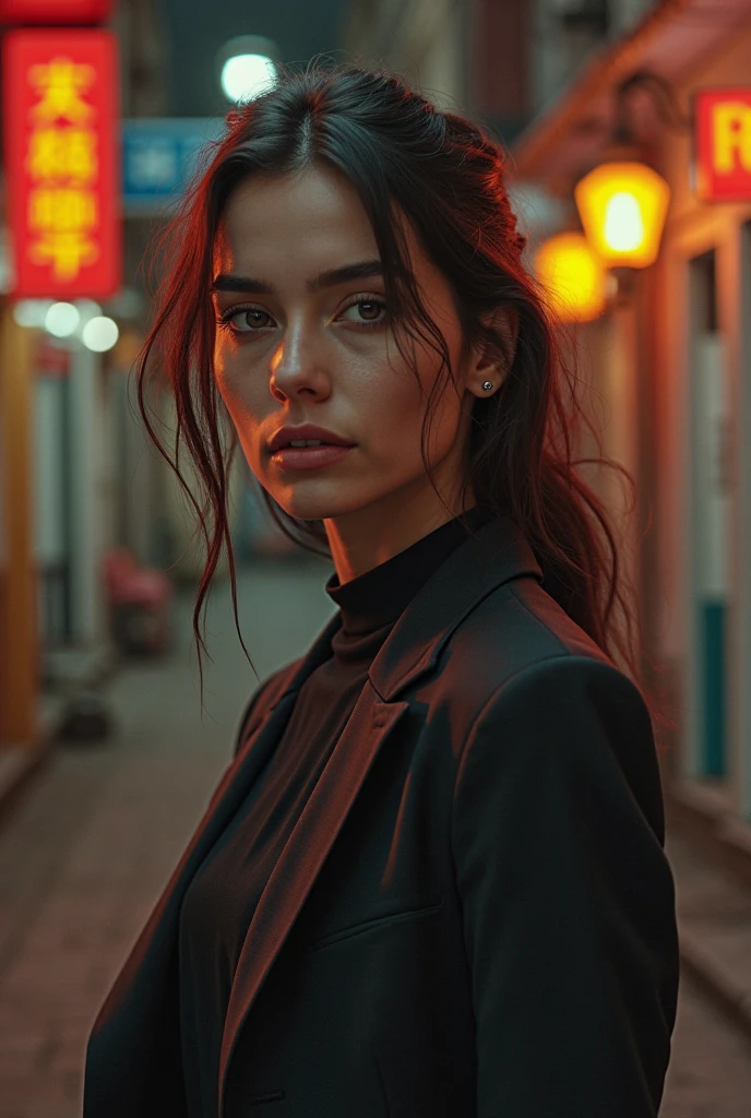 ((RAW Photopry),  absurd, (absurd resolution)), masterpiece, best quality, (Extremely detailed 8k unit CG wallpaper), (best illustration), (best shade), Realistic lighting, detailed and beautiful shine, sign that says : Danger Lots of Talent in sales (sellers men and women in suits),  (((Photographic perspective of her))) 