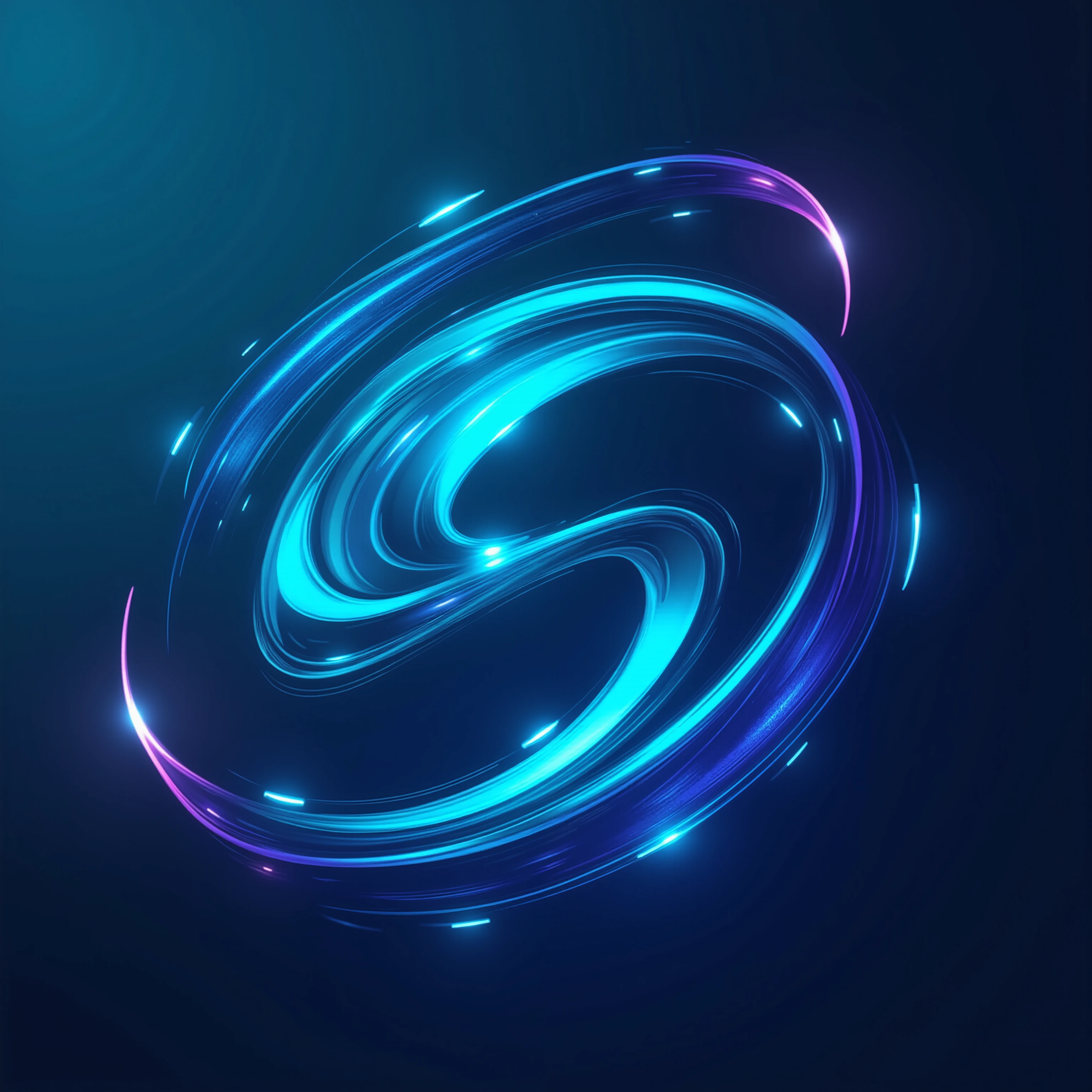 "Design a sleek, futuristic logo symbolizing innovation and creativity for a digital art platform. The logo should have clean, flowing lines, dynamic abstract shapes, and a sense of motion and energy — resembling waves, paint strokes, or a galaxy spiral.
Use a color palette blending cool oceanic tones (blue, teal, aqua) with sharp highlights of silver, neon blue, and soft purple. The logo should feel fluid yet high-tech, hinting at artistic freedom, AI evolution, and limitless creativity.
Incorporate minimalist 3D effects, glowing outlines, subtle gradients, and a slightly holographic, transparent texture to give it a cutting-edge feel. Avoid clutter — focus on a strong central symbol that could work standalone or with sleek modern typography.
Art Style: ultra-modern, cyber-futuristic, elegant minimalism, polished, high-detail, professional logo design, 8k resolution."