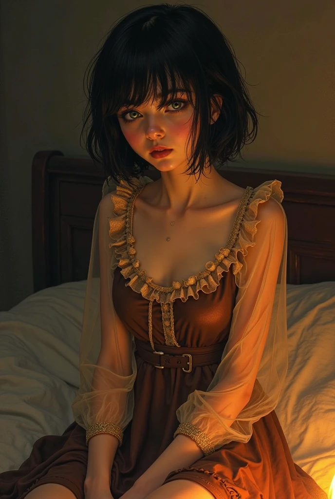 (((masterpiece))), (((highest quality))), ((Very detailed)), (Surreal), (Highly detailed CG illustrations), ((Very delicate and beautiful)),Cinematic Light, One girl, alone, Graceful and seductive figure, Gives off an aura of elegance, Complex facial features, mesmerizing eyes with Vibrant colors and delicate shading, Gray Hair, (Ahegao:1.4), (ah:1.2), Climax Face, (Roll your eyes:1.4), (reaching the climax:1.4), Bitrip, Elaborate pattern dress, Flowing fabric and rich texture, Off the shoulder, Off the shoulder, Reflecting the fusion of fantasy and modern fashion, Down blouse, An environment showing a mysterious realm filled with magical elements, Vibrant colors, Dynamic Lighting, Detailed environment elements that create a sense of depth and immersion , Latest Trends in Anime Art, Lighting Effects, With top ArtStation artists、From the extraordinary execution of different art styles and themes , (Cowboy Shot:1.4), High-resolution artwork showcasing intricate detail and clarity
