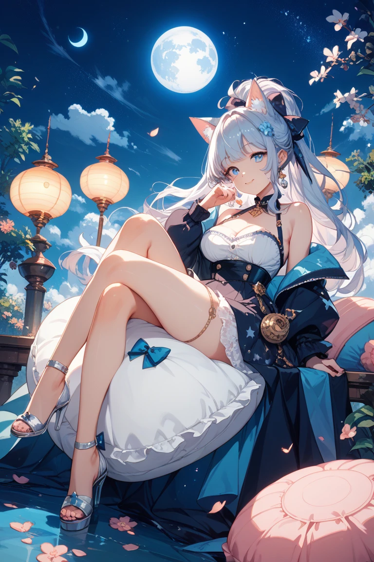 anime girl sitting on a bed with a cat and a dog, two beautiful anime girl, azur lane style, From the Azur Lane video game, Trending on Art Station Pixiv, trending on cgstation, very beautiful anime cat girl, 猫耳のanime girl, anime girl, splash art anime , It's trending on pixiv, anime moe art style