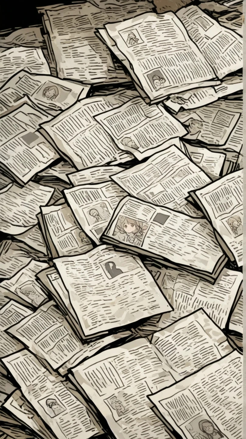 A collage of newspapers from the nineties 