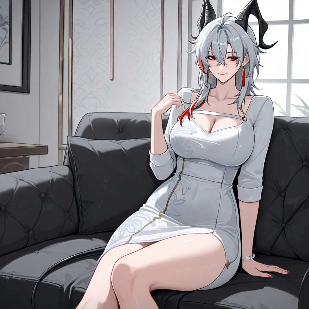 NSFW,masterpiece,Highest quality,High resolution,Super detailed,Shishirabotan\(Hololive\),Long Hair、Two Side Up、Earrings、Lion's Tail,necklace、Black Shirt、Sleeveless shirt、abdomen、See-through、Grey Skirt、片足pantyhose、pantyhose、Off the shoulder,Black sexy panties,Embarrassed,blush,(In heat),Luxurious Room,pub,Private room,sofa,(Drunk),(Intoxication),heart,Sexy pose,Panty shot,(Middle-aged men),(A man puts his hands on her waist and hugs her),(Face-to-face sitting position),(Having sex)