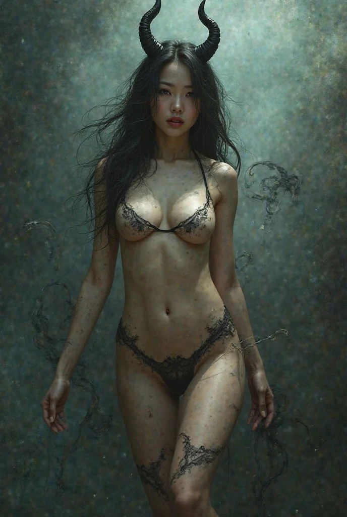 Naked Asian succubus 