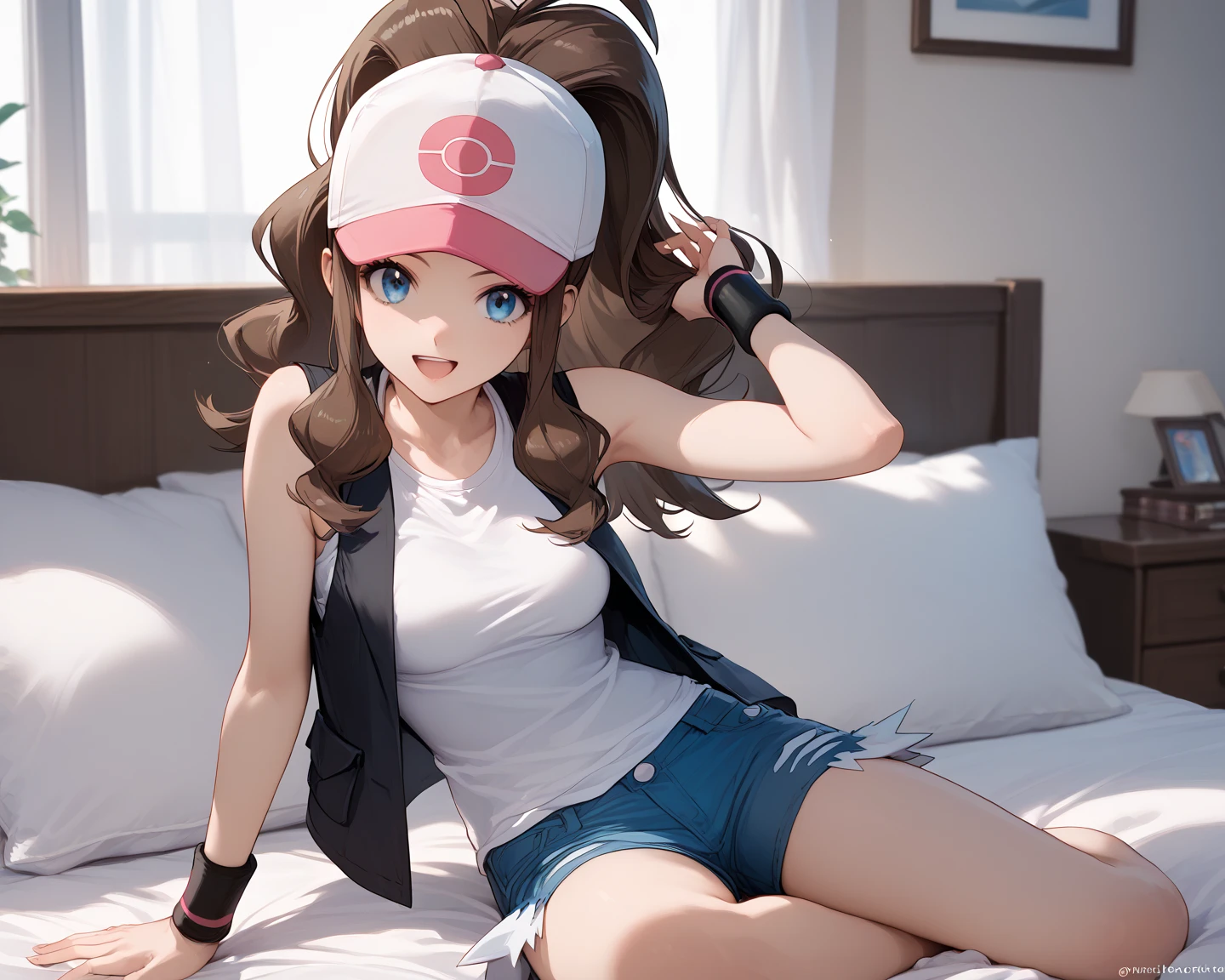 (masterpiece, best quality, high quality, highres, ultra-detailed), <lora:add_detail:1>,<lora:hilda1-000010:1>, def1, orange panties, lying in bed, (orange bra)