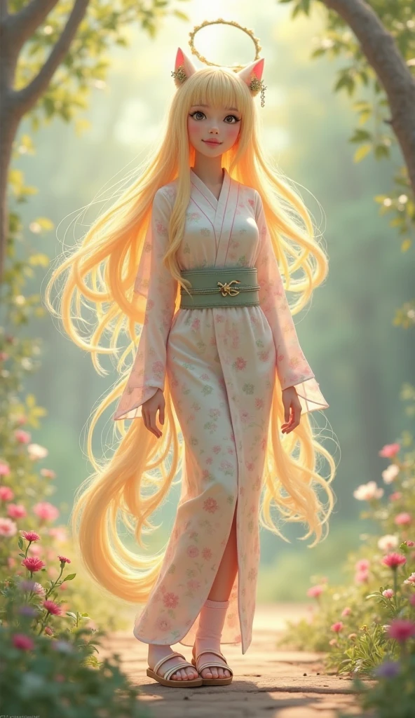 faz a fluttershy humana de kimono e chinelo com meia rosa