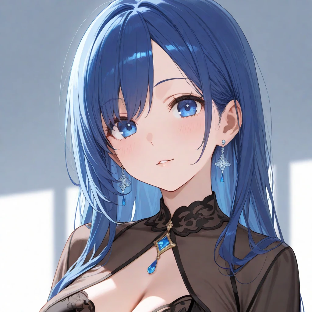 1girl, Long Hair, Blue eyes, Jewelry, 3D Rendering, sex a boy