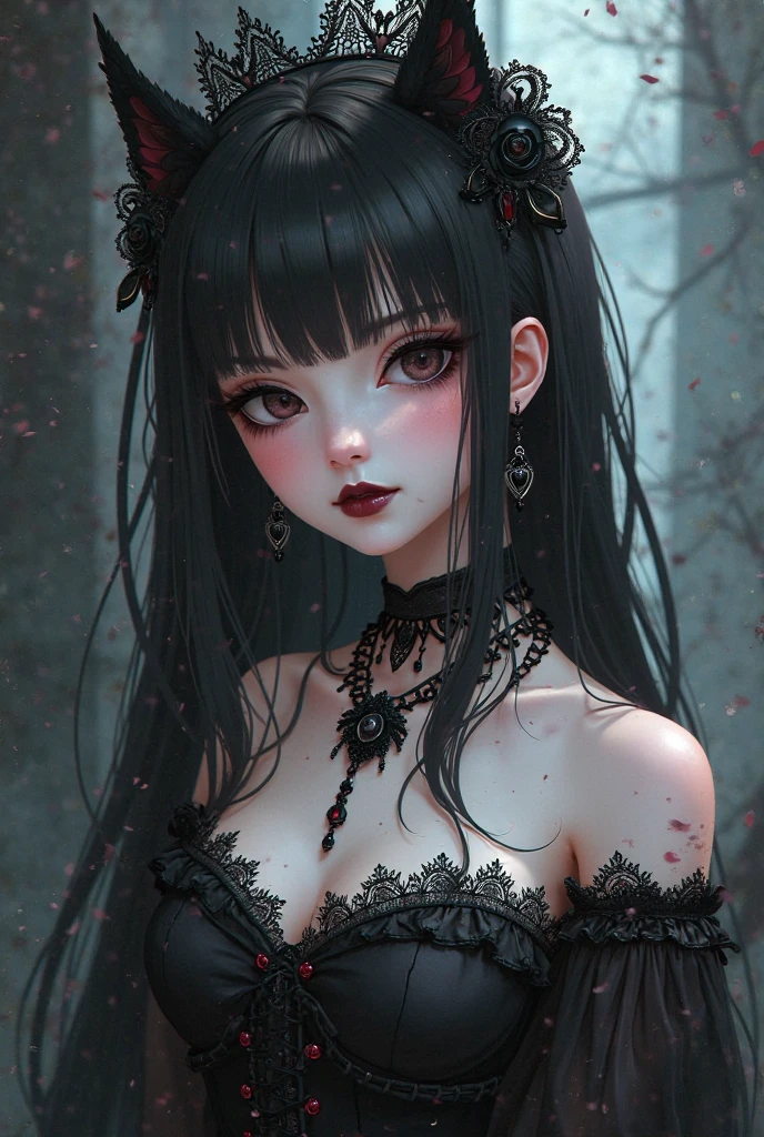 Gothic Lolita Hata cute Cool Beauty Real Fantasy modern Poster Retro