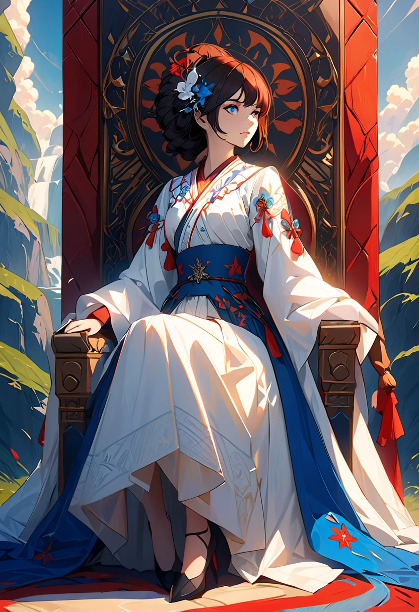  beautiful intricate full body color portrait of 30 year old [accustomed to|550cm|4lexb0tez|KDLT0R0],,  Spectacular Character Composition ,, [STYLE - WIDOW  :Style-Sylvamagic:0.2],, Stunning intricate full color portrait of a ,, by Ilya Kuvshinov,  Alessio Albi , Nina Masik,, sharp concentration, natural light, subsurface scattering, F2, , film grain of the medieval throne 