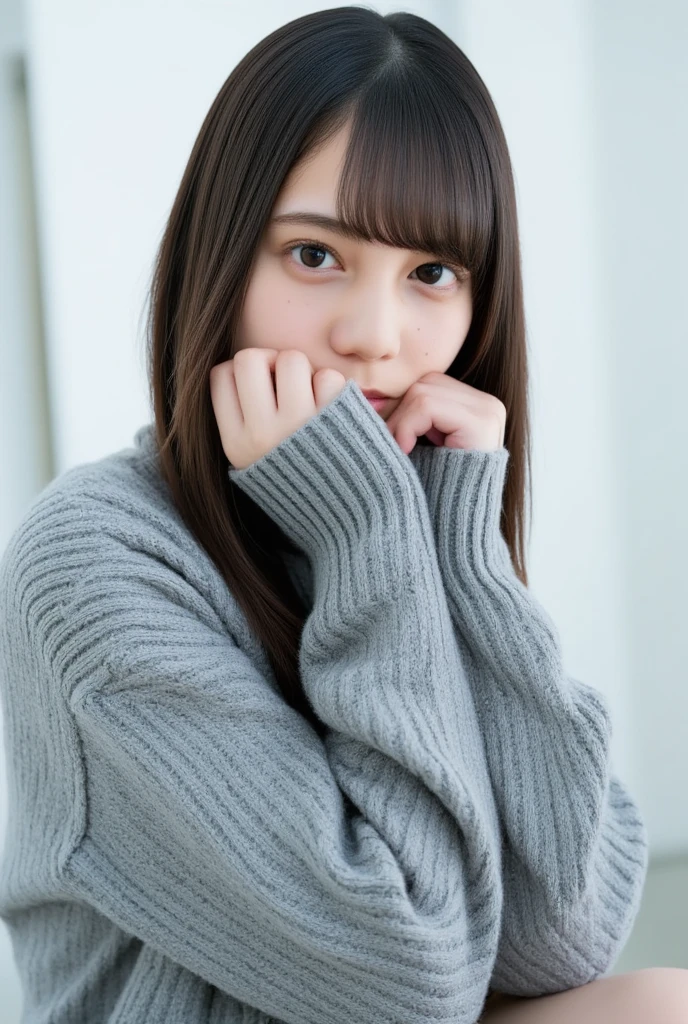 Urzan-6500-v1.1, (Raw photo:1.2), (Photorealistic:1.4), Beautiful detailed girl, Very detailedな目と顔, Beautiful and fine details, Ridiculous, unbelievable Ridiculous, Large file size, Ultra-detailed, High resolution, Very detailed, Highest quality, masterpiece, Kemomimi, ((Bury your face in a white scarf)), (((Japan Uniform))), Awareness-raising, Very detailed, Hmph, Unite, 8k wallpaper, Amazing, In detail, masterpiece, Highest quality, HVery detailed ticker uniform 8K wallpaper, Face Light、Cinema Lighting、One Girl、16 years old、(No panties)、((Dynamic Pose)))、(Camel Toe)、(half)、(Sitting with bent knees or legs))
